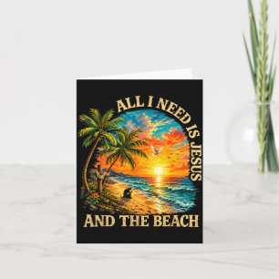 Behoefte Is Jezus En Het Strand Retro Christelijke Kaart