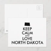BEHOEFTE KALM EN VERLIES NOORD-DAKOTA BRIEFKAART (Voorkant / Achterkant)