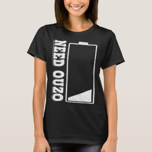 Behoefte Ouzo Geen Batterij Herladen met Ouzo Toas T-shirt