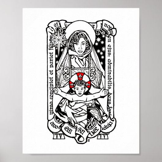 Behold, een maagd zal zich conceive - Madonna en C Poster (Voorkant)