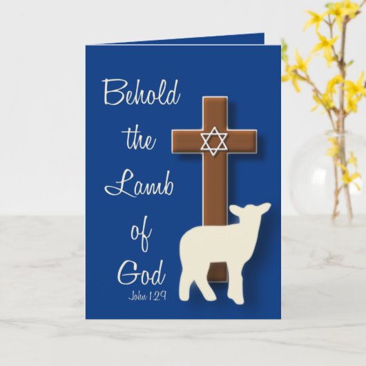 Behold het Lam… Pascha Kaart (Gele Bloem)