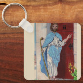 "BEHOLD, IK STAND AAN DE DEUR EN KNOCK"-sleutelhan Sleutelhanger (Voorkant)