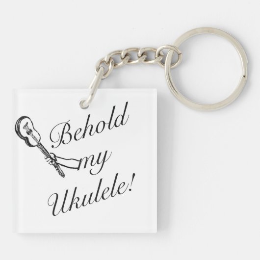 Behold My Ukulele Keyring Sleutelhanger (Achterkant)