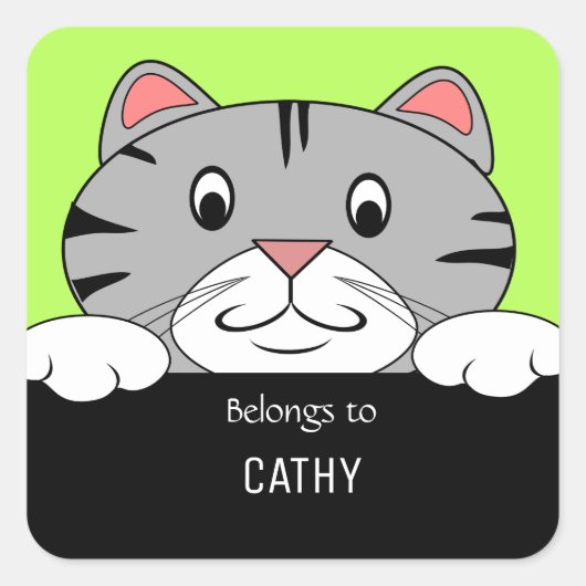 Behoort tot Kitten Book Label Sticker (Voorkant)