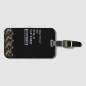 Behoort tot World Explorer Monogram Bloem Bagagelabel (Voorkant (horizontaal))