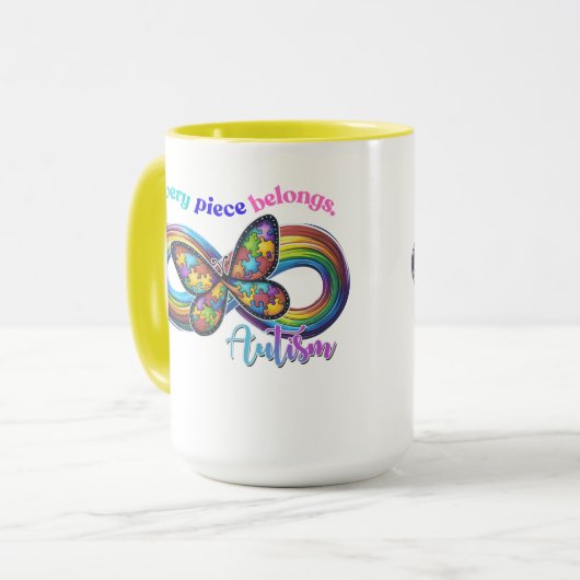 Behoren in elke slok - Autisme Puzzel Mok (Voorkant links)