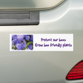 Behoud Bijen Vriendelijk Bloemen Bumpersticker (Op auto)