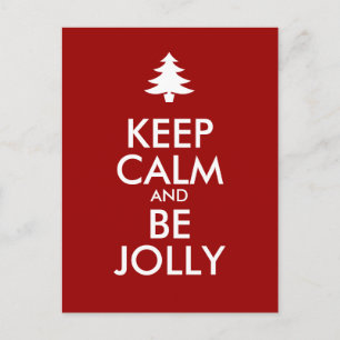 BEHOUD CALM EN BLIJF JOLLY FEESTDAGENKAART