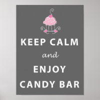 BEHOUD CALM en geniet van het Snoep Bar-teken