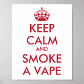 BEHOUD CALM EN ROOKJE EEN VAPE - Achtergrond wijzi Poster (Voorkant)