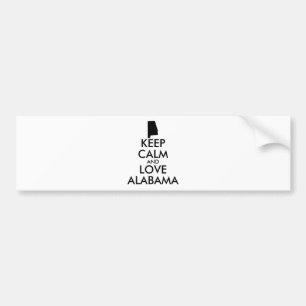 BEHOUD CALM EN VERLIES ALABAMA BUMPERSTICKER