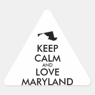  BEHOUD CALM EN VERLIES MARYLAND DRIEHOEK STICKER