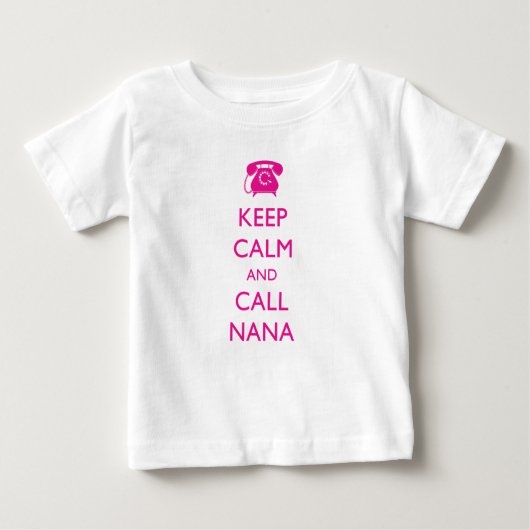 BEHOUD CALM EN VRAAG NANA NIEUWE BABY TODDLER T-SH (Voorkant)