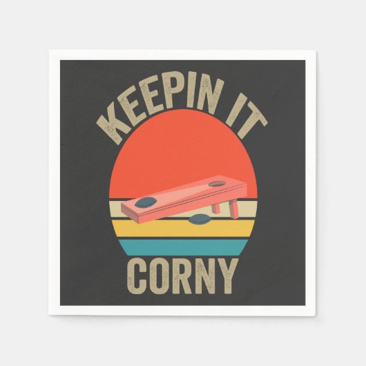 Behoud het Corny Funny Conrhole Verdrietig  Servet (Voorkant)