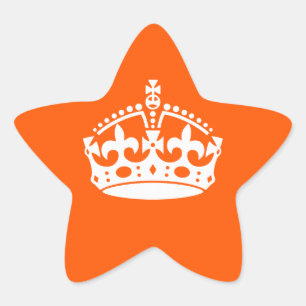 BEHOUD HET KROEIENPictogram OP Sinaasappel dit aan Ster Sticker