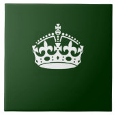 BEHOUD HET KROEIENsymbool VAN DE KALM OP Groen Dec Tegeltje (Voorkant)