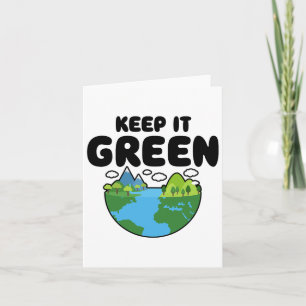 Behoud IT Green Earth Day Planet Milieuvriendelijk Kaart