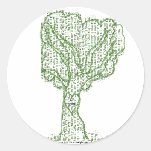 BEHOUD IT SCHOON RONDE STICKER (Voorkant)