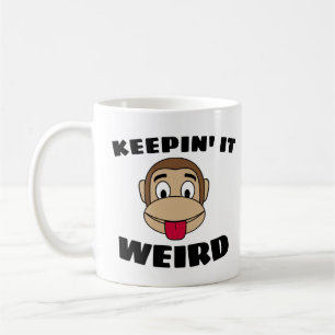 BEHOUD IT WEIRD FUNNY MONKEY COFFEE Mok