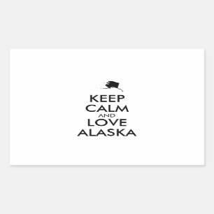  BEHOUD KALM EN VERLIES ALASKA RECHTHOEKIGE STICKER