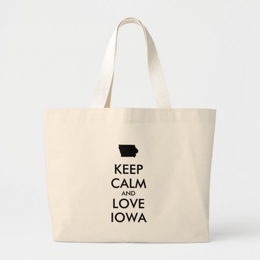 BEHOUD KALM EN VERLIES IOWA GROTE TOTE BAG (Voorkant)