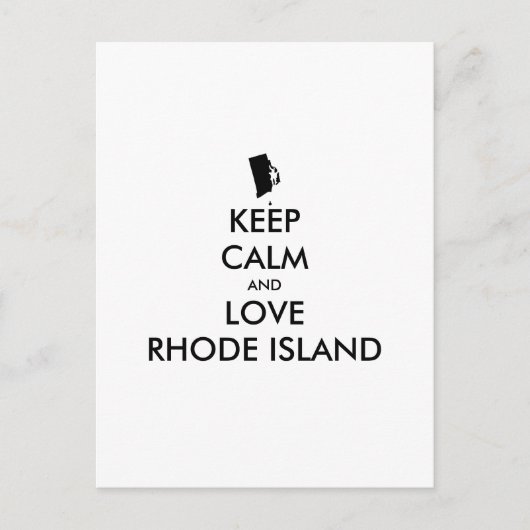 BEHOUD KALM EN VERLIES RHODE ISLAND BRIEFKAART (Voorkant)