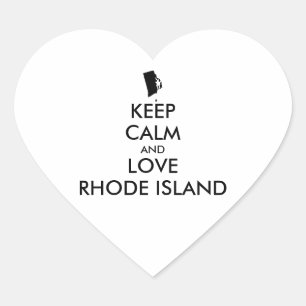BEHOUD KALM EN VERLIES RHODE ISLAND HART STICKER