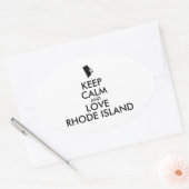BEHOUD KALM EN VERLIES RHODE ISLAND OVALE STICKER (Envelop)