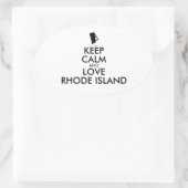 BEHOUD KALM EN VERLIES RHODE ISLAND OVALE STICKER (Tas)