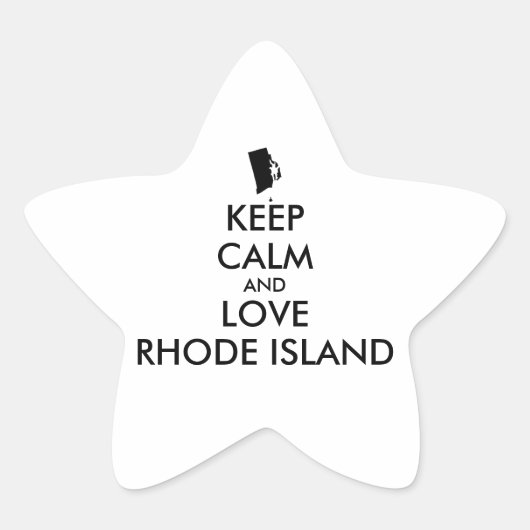 BEHOUD KALM EN VERLIES RHODE ISLAND STER STICKER (Voorkant)