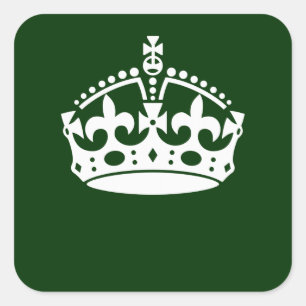 BEHOUD KROOMAAL OP bos Groen aanpast dit Vierkante Sticker