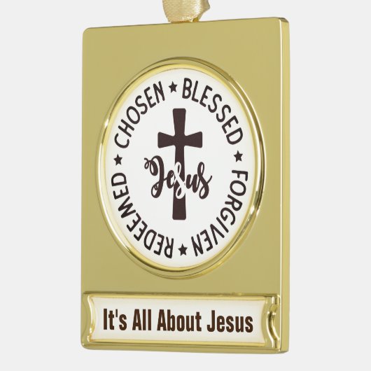 Behoud of ontwerp uw eigen verguld banner ornament (Links)