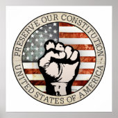 Behoud onze grondwet poster (Voorkant)