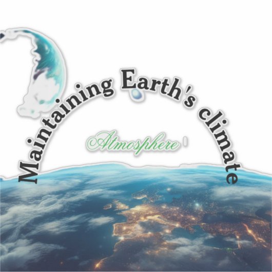 behoud van het klimaat op aarde sticker (Voorkant)