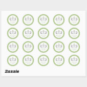 Behouden van katten Harde Groene & Witte Gingham N Ronde Sticker (Vel)