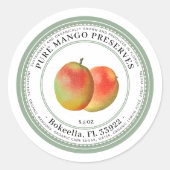 Behoudt Label  USDA Mango Illustratie (Voorkant)