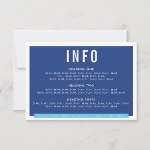 BEHUIZING DETAIL fun bold block royal blue RSVP Kaartje