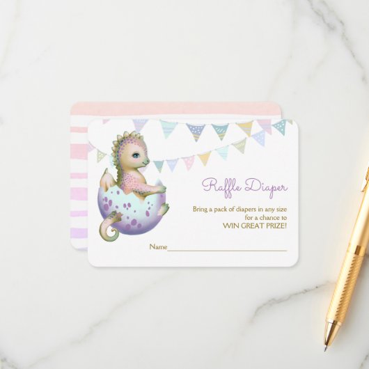 Behuizing Kaart met een schattige draak. (Voorkant / Achterkant in situ)