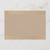 BEHUIZING KAART rustiek goud mini confetti kraft (Voorkant)