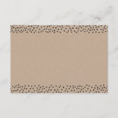 BEHUIZING rustiek goud mini confetti kraft zwart Informatiekaartje (Voorkant)