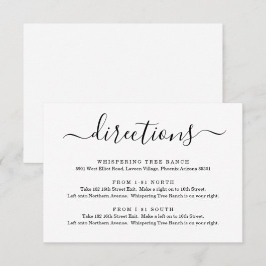 Behuizingskaart - Eenvoudig Informatiekaartje (Voorkant / Achterkant)