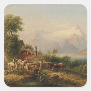 Bei Zell am See – Emil Barbarini Vierkante Sticker