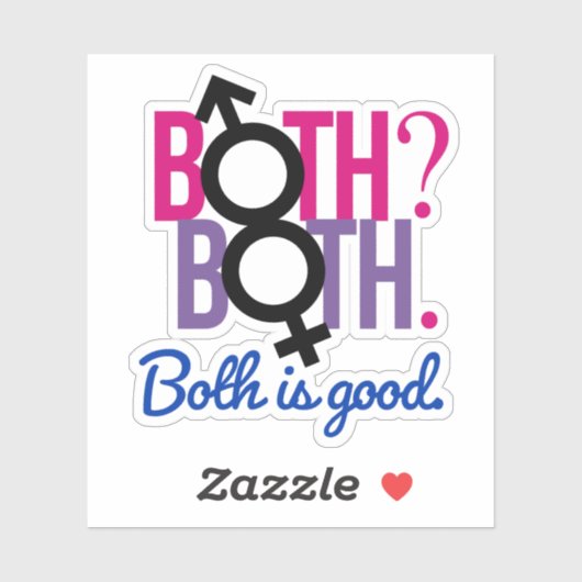 Beide. Beide? Beide zijn goed Sticker (Vel)