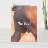 Beide einden van de buffelHumorische kaart (Achterkant)