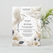 Beide Feather Rustieke Aziatische Sky Cloud Crane Kaart (Staand voorkant)