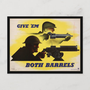 Beide lopen, Militair & Industrie, Oorlogsinspanni Briefkaart