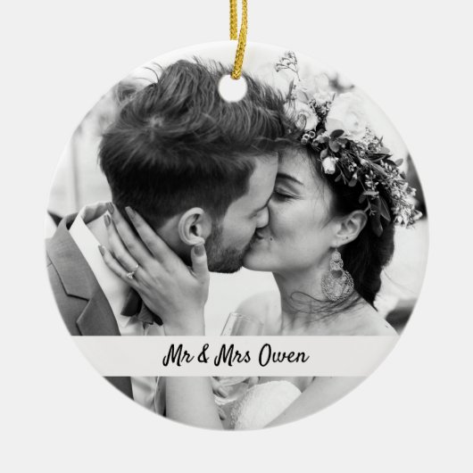 Beide Sides Wedding Photo Ornamenten Keepomwille G (Voorkant)