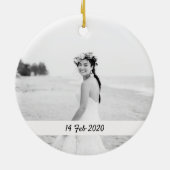 Beide Sides Wedding Photo Ornamenten Keepomwille G (Achterkant)