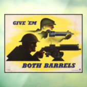 Beide vaten, leger & industrie, oorlogsinspanning raamsticker (Vel 3)