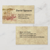 Beide zijden van Stone & Locomotive Tekening aanpa Visitekaartje (Voorkant / Achterkant)